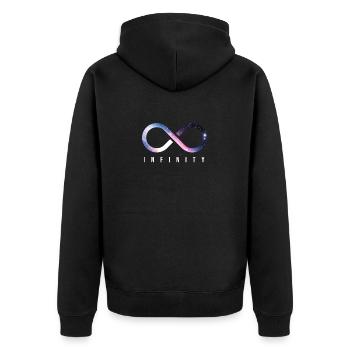 Infinity - Infinity - Unisex Premium Organic Zip Hoodie - black - Back - Nico (187cm)
