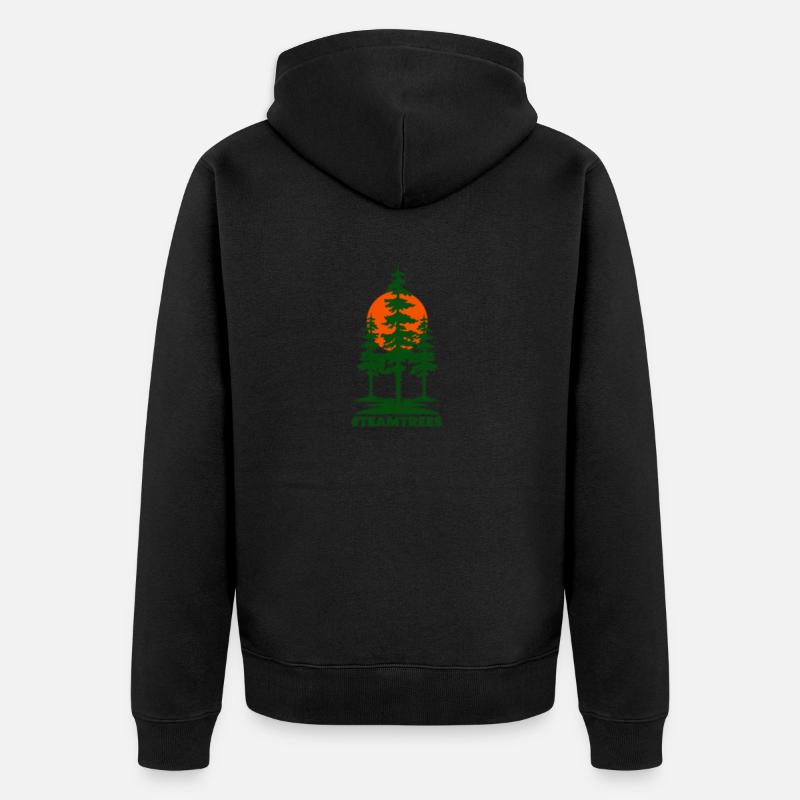 Team Trees Merchandise - Unisex Premium Bio Zip Hoodie - Schwarz