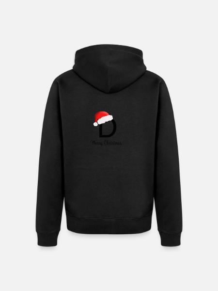 joyeux noël D - Veste à capuche bio Premium Unisexe - noir