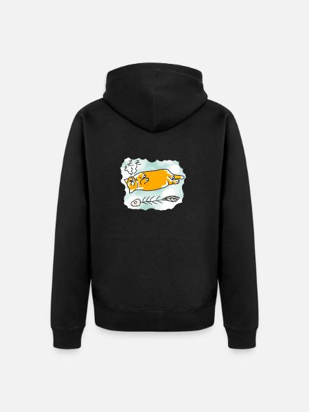 Happy cat - Unisex Premium Organic Zip Hoodie - black