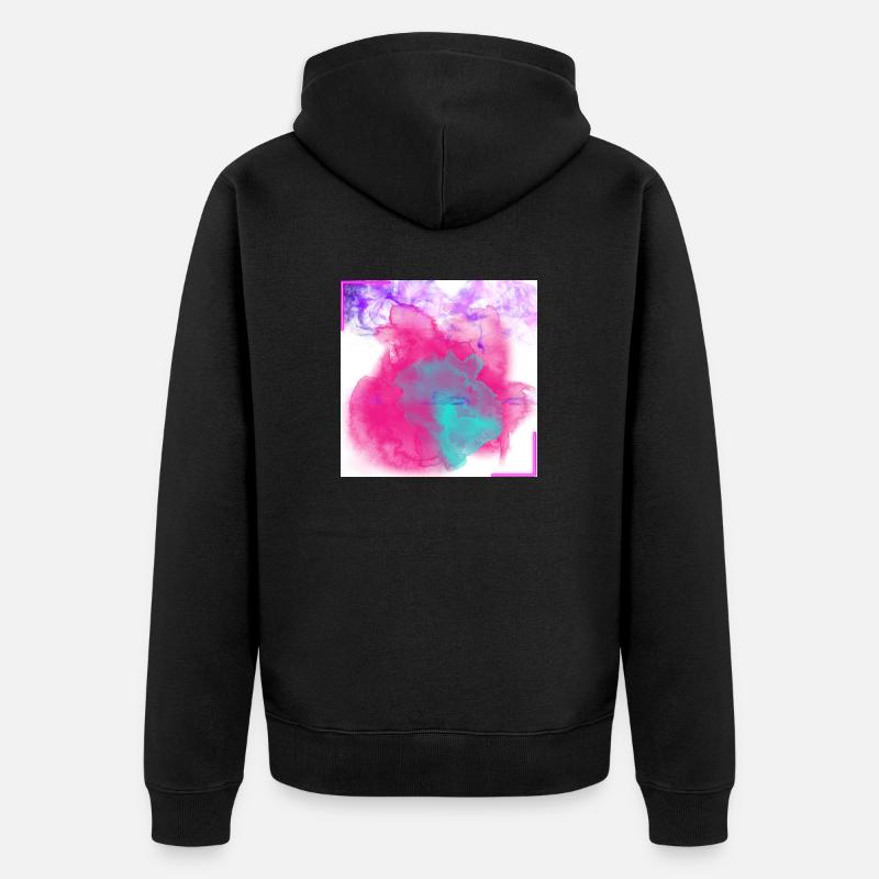 A - Unisex Premium Bio Zip Hoodie - Schwarz