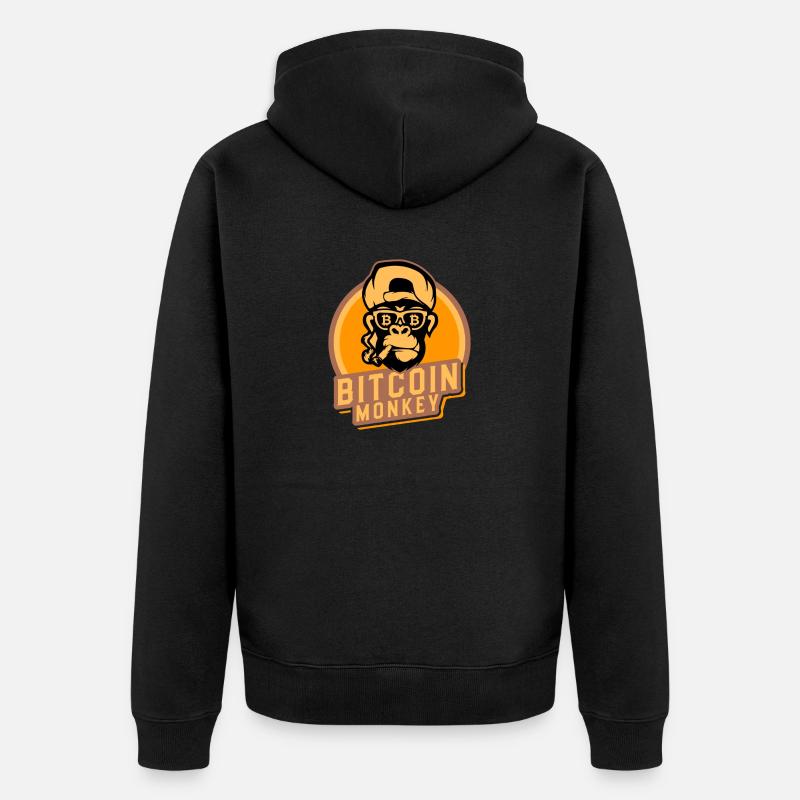 Bitcoin Monkey - Veste à capuche bio Premium Unisexe - noir