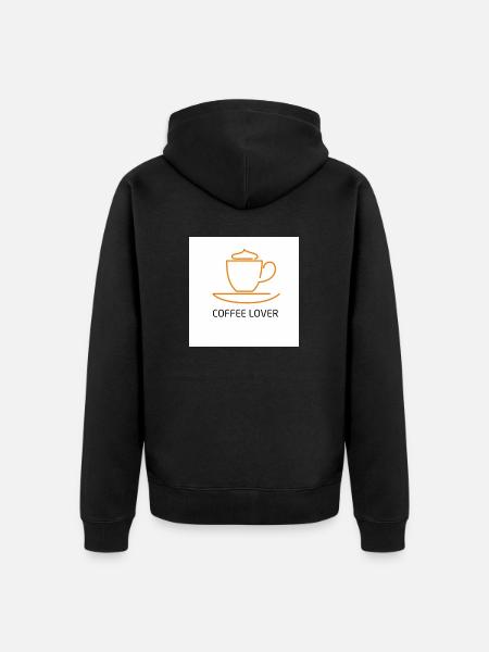 Coffee Lover - Unisex Premium Bio Zip Hoodie - Schwarz