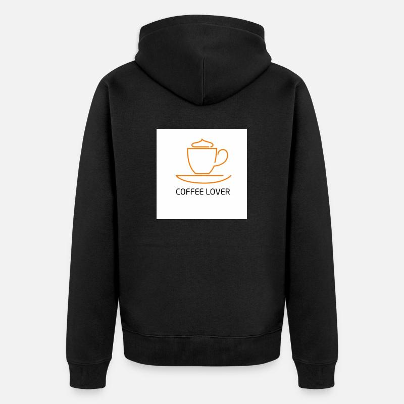 Coffee Lover - Unisex Premium Bio Zip Hoodie - Schwarz