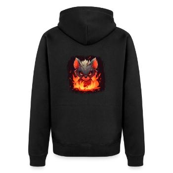 jokes birthday present baby birthday present idea - Unisex Premium Bio Zip Hoodie - Schwarz - Hinten - Nico (187cm)