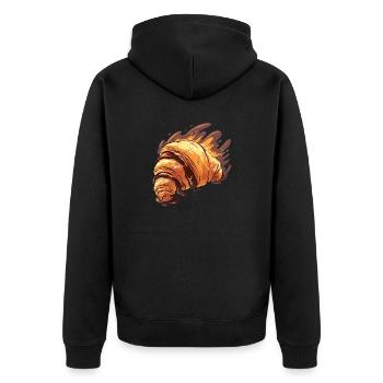 Croissant au chocolat - Veste à capuche bio Premium Unisexe - noir - Dos - Nico (187cm)