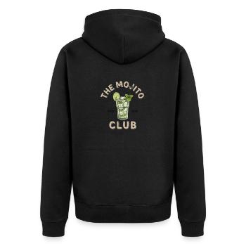 MOJITO Club - Unisex Premium Bio Zip Hoodie - Schwarz - Hinten - Nico (187cm)