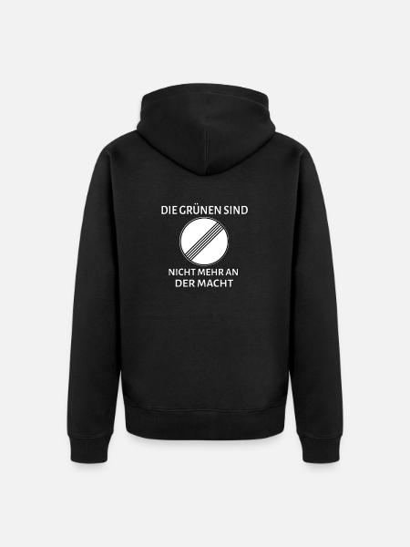 Unbegrenzt - Unisex Premium Bio Zip Hoodie - Schwarz