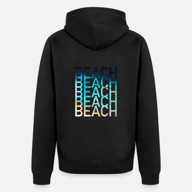 Plage Été - Veste à capuche bio Premium Unisexe - noir