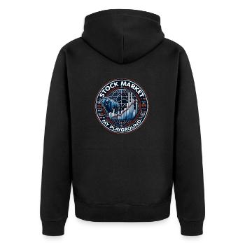 Stock Market Trading meine Passion - Unisex Premium Bio Zip Hoodie - Schwarz - Hinten - Nico (187cm)