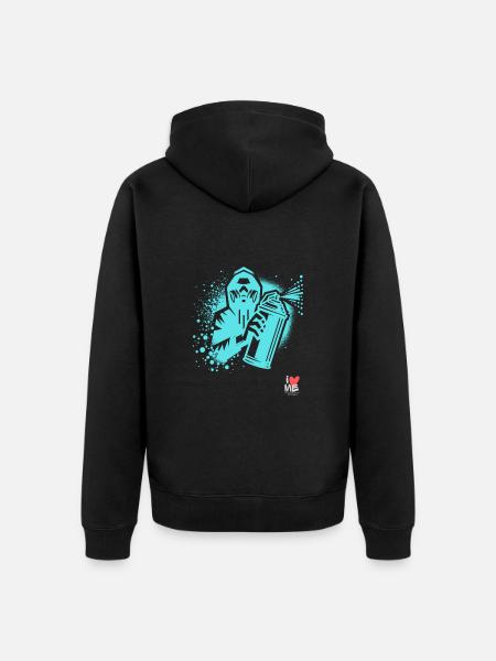 iLoveME - Unisex Premium Bio Zip Hoodie - Schwarz