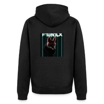 Renard Cyberpunk - Veste à capuche bio Premium Unisexe - noir - Dos - Nico (187cm)