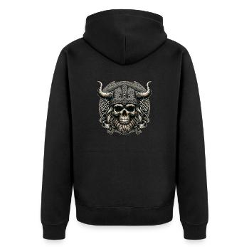 Repos du guerrier celtique - Veste à capuche bio Premium Unisexe - noir - Dos - Nico (187cm)