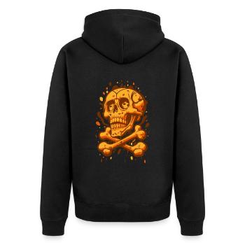 Graffiti Crâne de Pirate - Veste à capuche bio Premium Unisexe - noir - Dos - Nico (187cm)