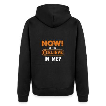 Confiance du bitcoin dans les crypto-monnaies - Veste à capuche bio Premium Unisexe - noir - Dos - Nico (187cm)