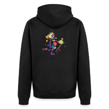 Music Box Facility Party Festival Accessories Outfit - Unisex Premium Organic Zip Hoodie - black - Back - Nico (187cm)