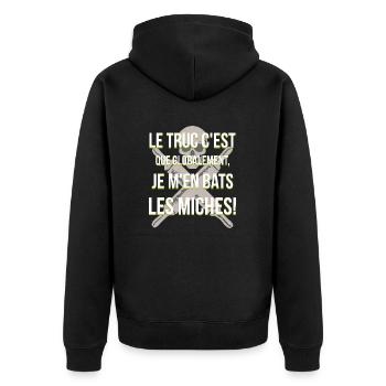 Boulanger - humour - Veste à capuche bio Premium Unisexe - noir - Dos - Nico (187cm)
