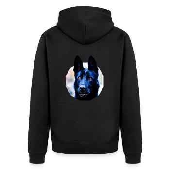 berger allemand - Veste à capuche bio Premium Unisexe - noir - Dos - Nico (187cm)