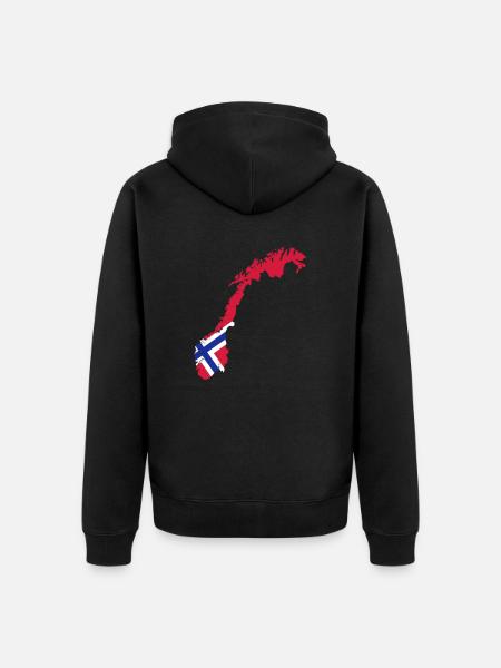 Norway - Unisex Premium Organic Zip Hoodie - black