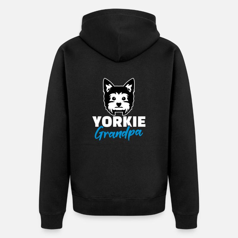 Yorkshire Terrier - Veste à capuche bio Premium Unisexe - noir