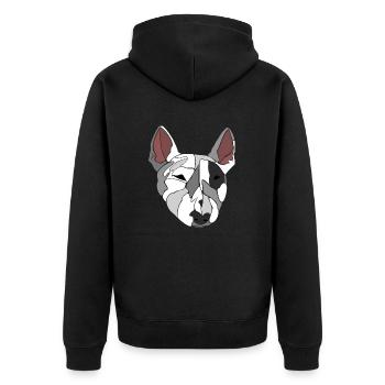 Bull Terrier - Veste à capuche bio Premium Unisexe - noir - Dos - Nico (187cm)