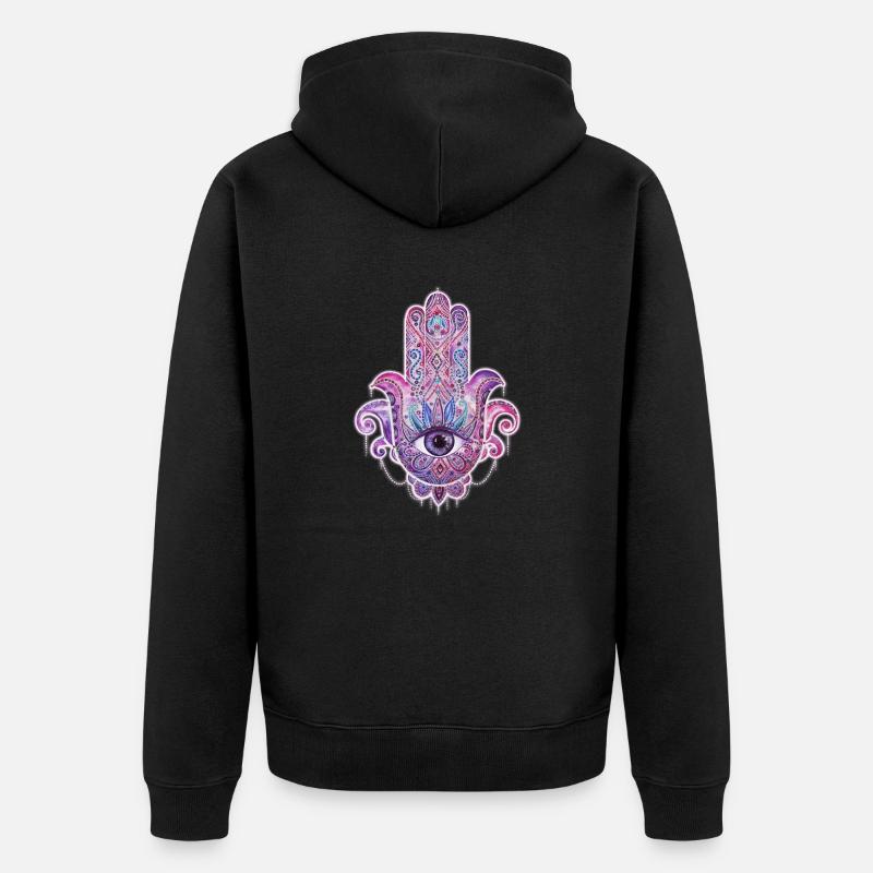 Hamsa - Veste à capuche bio Premium Unisexe - noir