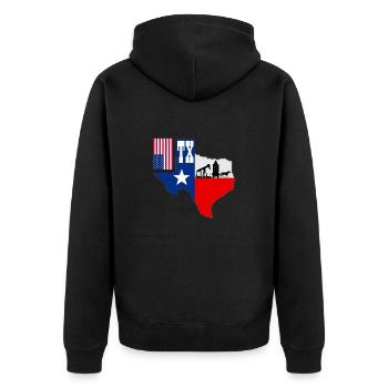 Texas - Veste à capuche bio Premium Unisexe - noir - Dos - Nico (187cm)