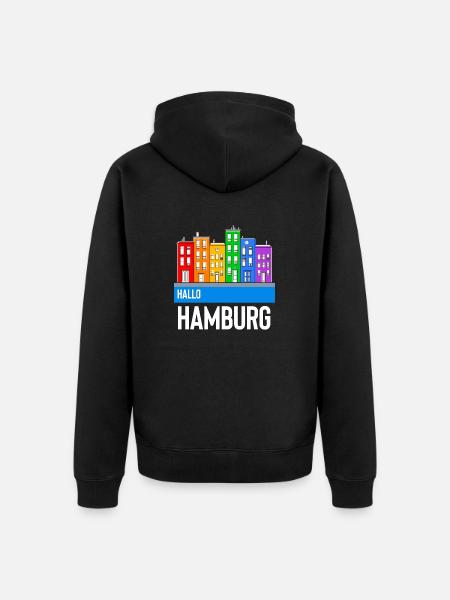 Hambourg - Veste à capuche bio Premium Unisexe - noir