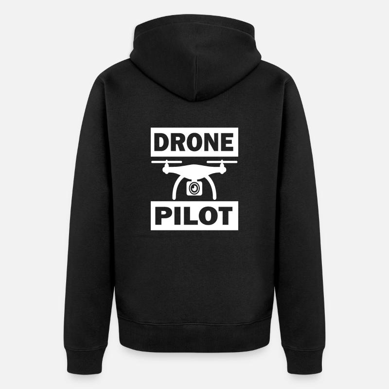 Drone FPV drones - Veste à capuche bio Premium Unisexe - noir