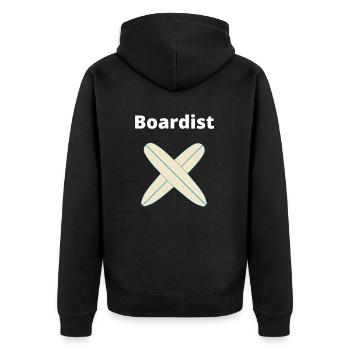 Surf boardiste - Veste à capuche bio Premium Unisexe - noir - Dos - Nico (187cm)