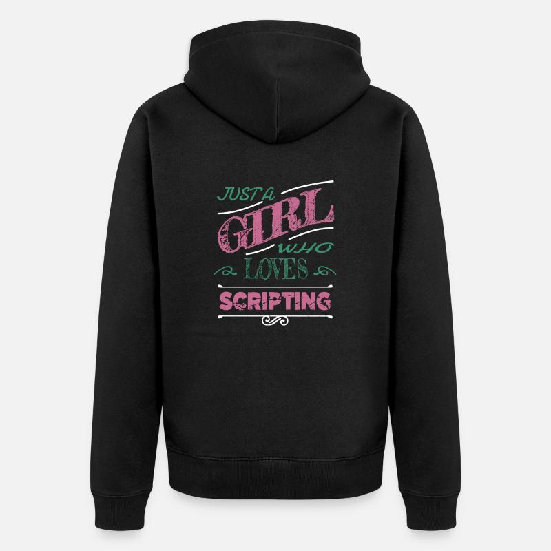 fun computer scientist quote statement - Unisex Premium Bio Zip Hoodie - Schwarz