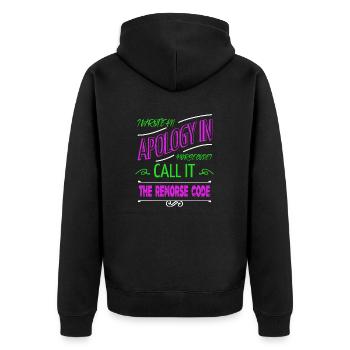 college student programming computer language - Unisex Premium Bio Zip Hoodie - Schwarz - Hinten - Nico (187cm)