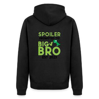 Child future big brother pregnancy announcement - Veste à capuche bio Premium Unisexe - noir - Dos - Nico (187cm)