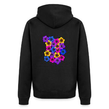 Tapis de fleurs - Veste à capuche bio Premium Unisexe - noir - Dos - Nico (187cm)