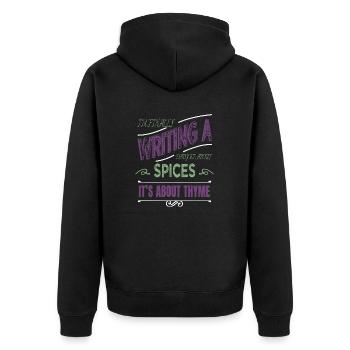Rédacteur Livre Amant Drôles Dictons Tasses à café - Veste à capuche bio Premium Unisexe - noir - Dos - Nico (187cm)