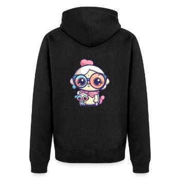 cool Mama - Unisex Premium Bio Zip Hoodie - Schwarz - Hinten - Nico (187cm)