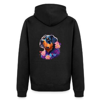 Rottweiler - Veste à capuche bio Premium Unisexe - noir - Dos - Nico (187cm)