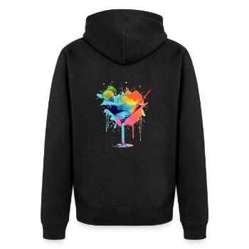 Cocktail 2 - Veste à capuche bio Premium Unisexe - noir - Dos - Nico (187cm)