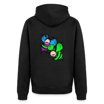 Abeilles - Veste à capuche bio Premium Unisexe - noir - Dos - Nico (187cm)