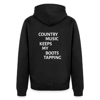 Dancing Dance Music - Unisex Premium Bio Zip Hoodie - Schwarz - Hinten - Nico (187cm)