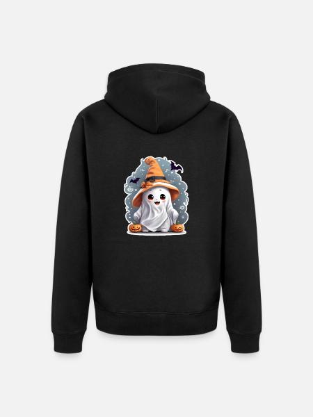 Ghosti - Unisex Premium Bio Zip Hoodie - Schwarz
