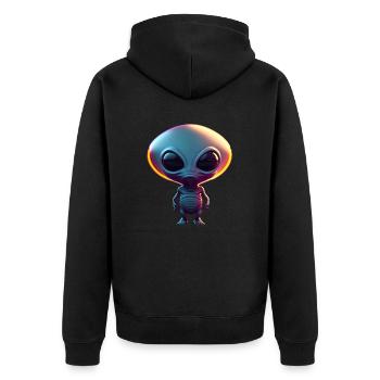 Joyeux Halloween mignon extraterrestre effrayant drôle effrayant - Veste à capuche bio Premium Unisexe - noir - Dos - Nico (187cm)