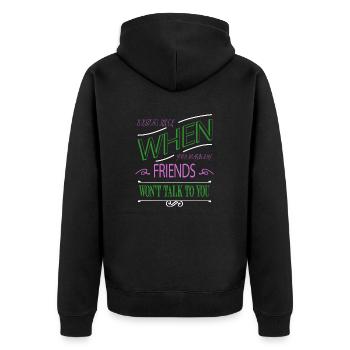 coffeecups funny awesome writers reading books - Unisex Premium Organic Zip Hoodie - black - Back - Nico (187cm)