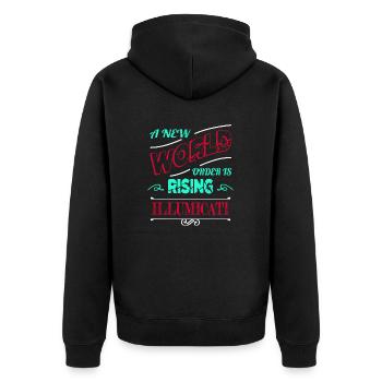 avocados cat humor animal lover present cats - Unisex Premium Organic Zip Hoodie - black - Back - Nico (187cm)
