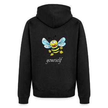 Être (e) vous-même - Veste à capuche bio Premium Unisexe - noir - Dos - Nico (187cm)
