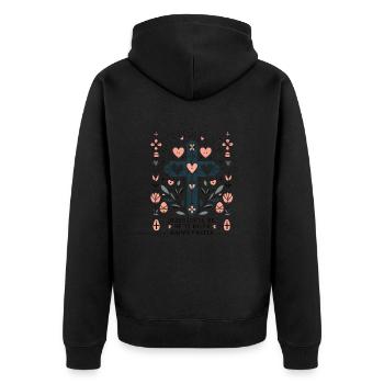 Croix de Pâques Bloom - Veste à capuche bio Premium Unisexe - noir - Dos - Nico (187cm)