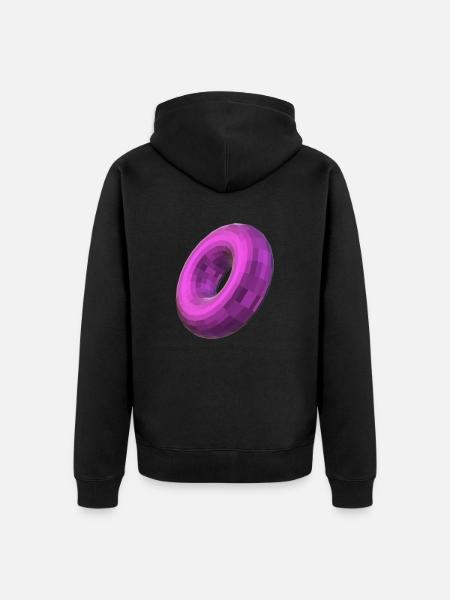 Metallic Torus - Unisex Premium Organic Zip Hoodie - black