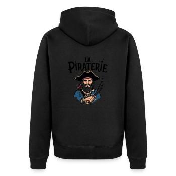 La piraterie - Veste à capuche bio Premium Unisexe - noir - Dos - Nico (187cm)