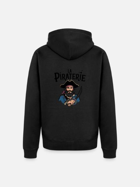 La piraterie - Veste à capuche bio Premium Unisexe - noir