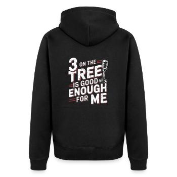 Coole Nostalgie für Autoliebhaber - Unisex Premium Bio Zip Hoodie - Schwarz - Hinten - Nico (187cm)